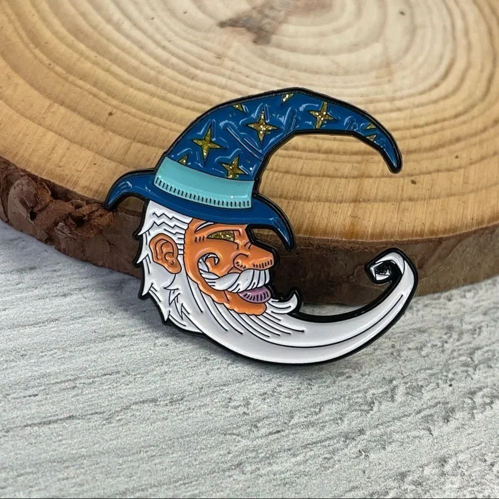 Wizard Enamel Pin/ Brooch Lapel - Picture 2 of 5